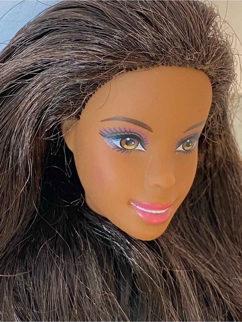 Mattel African American Barbie Doll Asha Face Sculpt - HEAD Replacement Only